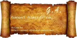 Gansel Almiréna névjegykártya